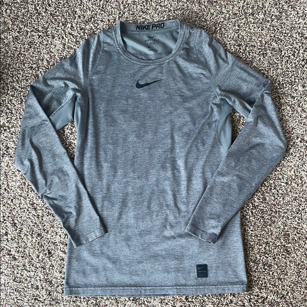 Nike Pro Gray Long Sleeve Shirt